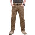 MAGCOMSEN Cargo Work Trousers Men Outdoor Multi Pockets Military Army Tactical Pants Secturity Airsoft Brown 36