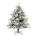 Vickerman 628140 - 6.5' x 59" Flocked Cheshire 650 Clear Lights Artificial Christmas Tree Christmas Tree (A190366)