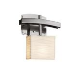 Ebern Designs Alhana 1 - Light LED Dimmable Brushed Nickel Armed Sconce Metal in Brown/Gray/White | 10.75 H x 9 W x 4 D in | Wayfair