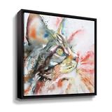 Winston Porter Watercolor Cat - Painting Print on Canvas in Gray/Orange/White | 2 D in | Wayfair 7D03D1CA3F7D4A71B9D2FE45477DA242