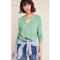 Anthropologie Tops | Anthro T.La Green Nadia Cut Out Waffle Tunic Top | Color: Green | Size: M