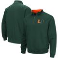 Men's Colosseum Green Miami Hurricanes Tortugas Logo Quarter-Zip Jacket