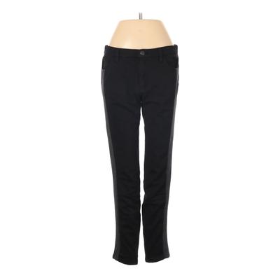 DKNY Jeans Casual Pants - Mid/Reg Rise Straight Leg Boyfriend: Black Bottoms - Women's Size 4