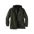 Men's Big & Tall Fleece-Lined Slicker Rain Coat by KingSize in Forest Green (Size 8XL) Raincoat