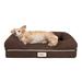 Friends Forever Chester Pet Couch w/ Solid Memory Foam Bolster Polyester/Memory Foam in White/Brown | 9 H x 36 W x 28 D in | Wayfair PET63PC4291