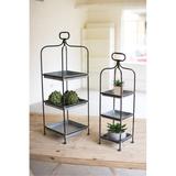 August Grove® Ayoki Multi-Tiered Plant Stand Metal in Black/Gray | 32 H x 10.5 D in | Wayfair 7956F83490C34B588C1CFA341145588C