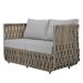 Source Furniture Scorpio Loveseat w/ Cushion Metal/Olefin Fabric Included/Rust - Resistant Metal in Gray/Brown | 28 H x 57 W x 31 D in | Outdoor Furniture | Wayfair
