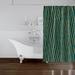 Wade Logan® Leighty Geometric Single Shower Curtain Polyester in Green | 72 H x 70 W in | Wayfair 82BA65B55C994084B72342FA7A0F140B