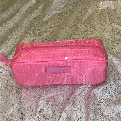 Victoria's Secret Bags | Hot Pink Cosmetics Case By Victoria Secret | Color: Pink | Size: Approx 6”Wx2”Hx2”D