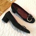 Coach Shoes | Coach Black Suede Chunky Heel Janessa Shoes | Color: Black | Size: Left 6 / Right 6.5