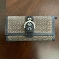 Coach Bags | Coach Brown Monogram Wallet With Checkbook | Color: Brown | Size: Os