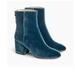 J. Crew Shoes | J. Crew Sadie Luxe Velvet Ankle Boot | Color: Blue | Size: 5