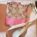 Coach Bags | Coach Kitt Messenger Crossbody Colorblock Purse | Color: Brown/Pink | Size: Os