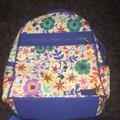 Lularoe Bags | New Lularoe Floral Backpack | Color: Blue/Cream | Size: Os