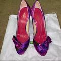 Kate Spade Shoes | Kate Spade Purple Gesture Floral Satin Pumps | Color: Purple | Size: 6