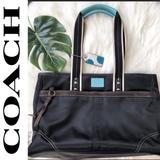 Coach Bags | Coach Hampton Nylon Bag In Black | Color: Black/Blue | Size: Os
