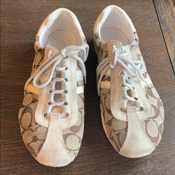Coach Shoes | Coach Katelyn Sneakers | Color: Cream | Size: 7.5