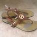 Michael Kors Shoes | Michael Kors Flat Leather Sandal Size 7 | Color: Brown | Size: 7