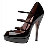 Gucci Shoes | Gucci Triple-Strap Platform Mary Jane Pump Black | Color: Black | Size: 8.5