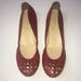 J. Crew Shoes | Euc J.Crew Red Cece Pyramid Studded Flats Size 8 | Color: Gold/Red | Size: 8