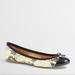 J. Crew Shoes | J. Crew Snake Print Flats Sz 10 | Color: Black/Cream | Size: 10