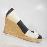 J. Crew Shoes | J.Crew Women Espadrille Slip On Wedges Size 9 | Color: Black/White | Size: 9