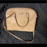 Michael Kors Bags | Micheal Kors Cindy Dome Satchel Bag | Color: Cream | Size: Bag Depth 5” Bag Length 10” Top 12.5” Bottom