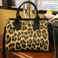 Kate Spade Bags | Kate Spade New York Animal Print Leather Purse | Color: Black | Size: 9 1/2 Wide 7” H 5” Depth