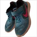 Nike Shoes | Nike Velcro Sneakers Kids Shoes Blue Tennis | Color: Blue/Pink | Size: 12g