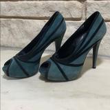 Jessica Simpson Shoes | Jessica Simpson Suede Heels | Color: Black/Blue | Size: 6.5