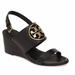 Tory Burch Shoes | Authentic Tory Burch Miller Metallogo Wedge Sandal | Color: Black/Gold | Size: 6