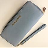 Michael Kors Bags | Michael Kors Jet Set Travel Wallet | Color: Blue | Size: 7”L X 3.5” H X 1” W