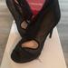 Jessica Simpson Shoes | Jessica Simpson Black Peep Toe Heels | Color: Black | Size: 8.5