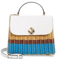 Kate Spade Bags | Kate Spade New York "Romy Wicker" Medium Satchel | Color: Blue/White | Size: 8.6"H X9.4"W X4.75d