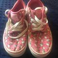 Vans Shoes | Hello Kitty Pink Laced Vans Missy 5.0 Cute & Sweet | Color: Pink/White | Size: 5bb