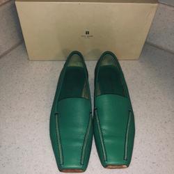 Kate Spade Shoes | Kate Spade Leather Shoes | Color: Cream/Green | Size: 6.5