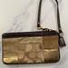 Coach Bags | Coach Brown/Gold Leather Suede Wristlet | Color: Brown/Gold | Size: Os
