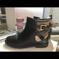 Burberry Shoes | Burberry Black Boots | Color: Black/Tan | Size: 12g