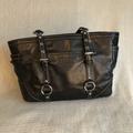 Coach Bags | Coach Vintage Black Leather Purse, Silver Toned | Color: Black/Silver | Size: Os