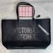 Victoria's Secret Bags | Nwt Victoria Secret Black Leather Tote Bag | Color: Black/Silver | Size: Os