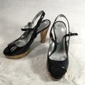 Jessica Simpson Shoes | Jessica Simpson Black Open Toe Shoes Beve Size 8 | Color: Black | Size: 8