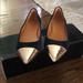 J. Crew Shoes | J Crew Gold And Black Velvet Pointed Toe Flats | Color: Black/Gold | Size: 7