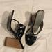 Jessica Simpson Shoes | Jessica Simpson Stud Black Cork Heele Sandals | Color: Black | Size: 6
