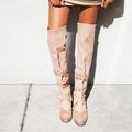 Free People Shoes | Free People Women's West End Lace Up Pink Boot | Color: Cream/Pink | Size: 8