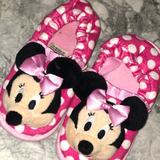 Disney Shoes | Disney Toddler Minnie Mouse Slippers | Color: Pink/White | Size: 9/10