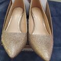 Jessica Simpson Shoes | Jessica Simpson Gold Glitter Shoes Sz 9 | Color: Gold | Size: 9