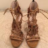 Jessica Simpson Shoes | Jessica Simpson Suede Lace Up Shoes | Color: Tan | Size: 5.5