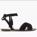 J. Crew Shoes | J Crew Lottie Suede Lace Up Sandals | Color: Black | Size: 9.5