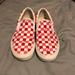 Vans Shoes | Exclusive Vans Slip-Ons Pink, Red, White Checker | Color: Pink/Red | Size: 7.5 Men / 9 Women
