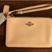 Coach Bags | New Coach Wristlet Leather Corner Zip Pink Apricot | Color: Cream/Pink | Size: Os